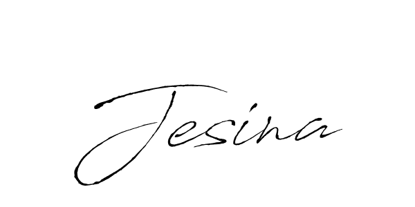 Make a beautiful signature design for name Jesina. With this signature (Antro_Vectra) style, you can create a handwritten signature for free. Jesina signature style 6 images and pictures png