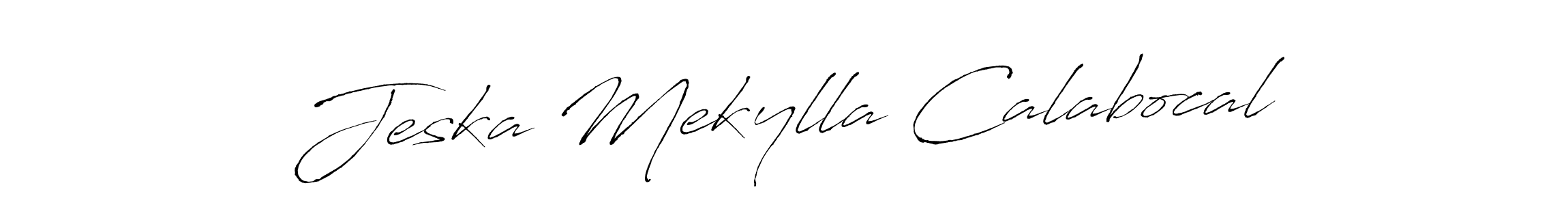 Create a beautiful signature design for name Jeska Mekylla Calabocal. With this signature (Antro_Vectra) fonts, you can make a handwritten signature for free. Jeska Mekylla Calabocal signature style 6 images and pictures png
