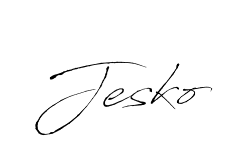 Design your own signature with our free online signature maker. With this signature software, you can create a handwritten (Antro_Vectra) signature for name Jesko. Jesko signature style 6 images and pictures png