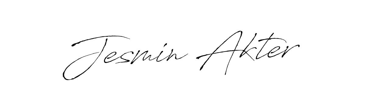 Antro_Vectra is a professional signature style that is perfect for those who want to add a touch of class to their signature. It is also a great choice for those who want to make their signature more unique. Get Jesmin Akter name to fancy signature for free. Jesmin Akter signature style 6 images and pictures png