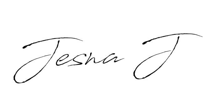 Use a signature maker to create a handwritten signature online. With this signature software, you can design (Antro_Vectra) your own signature for name Jesna J. Jesna J signature style 6 images and pictures png
