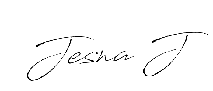 Use a signature maker to create a handwritten signature online. With this signature software, you can design (Antro_Vectra) your own signature for name Jesna J. Jesna J signature style 6 images and pictures png