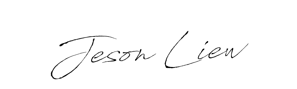 Create a beautiful signature design for name Jeson Liew. With this signature (Antro_Vectra) fonts, you can make a handwritten signature for free. Jeson Liew signature style 6 images and pictures png