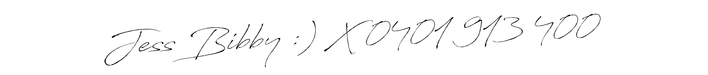 Design your own signature with our free online signature maker. With this signature software, you can create a handwritten (Antro_Vectra) signature for name Jess Bibby :) X 0401 913 400. Jess Bibby :) X 0401 913 400 signature style 6 images and pictures png