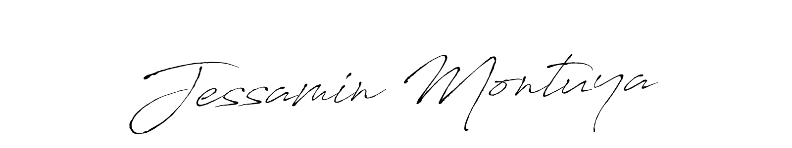 Design your own signature with our free online signature maker. With this signature software, you can create a handwritten (Antro_Vectra) signature for name Jessamin Montuya. Jessamin Montuya signature style 6 images and pictures png