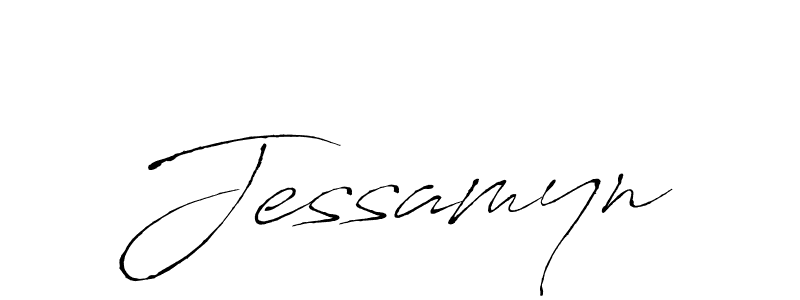 Jessamyn stylish signature style. Best Handwritten Sign (Antro_Vectra) for my name. Handwritten Signature Collection Ideas for my name Jessamyn. Jessamyn signature style 6 images and pictures png
