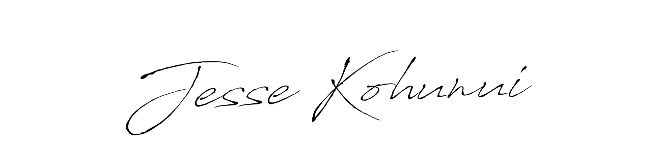 How to make Jesse Kohunui signature? Antro_Vectra is a professional autograph style. Create handwritten signature for Jesse Kohunui name. Jesse Kohunui signature style 6 images and pictures png