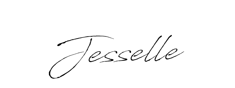 Use a signature maker to create a handwritten signature online. With this signature software, you can design (Antro_Vectra) your own signature for name Jesselle. Jesselle signature style 6 images and pictures png