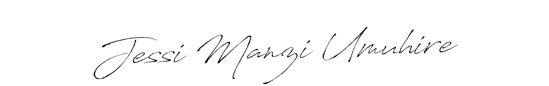 How to make Jessi Manzi Umuhire name signature. Use Antro_Vectra style for creating short signs online. This is the latest handwritten sign. Jessi Manzi Umuhire signature style 6 images and pictures png