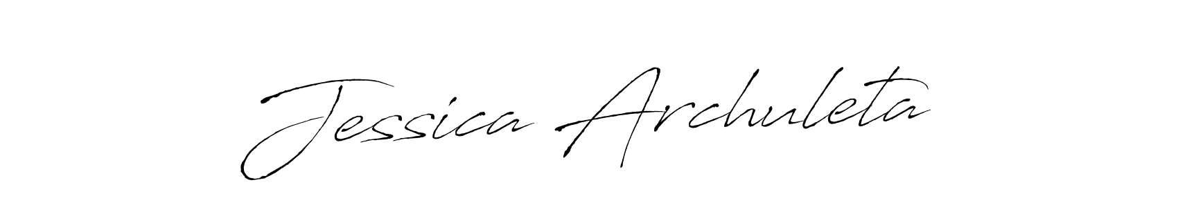 How to make Jessica Archuleta name signature. Use Antro_Vectra style for creating short signs online. This is the latest handwritten sign. Jessica Archuleta signature style 6 images and pictures png