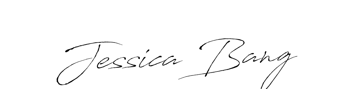 The best way (Antro_Vectra) to make a short signature is to pick only two or three words in your name. The name Jessica Bang include a total of six letters. For converting this name. Jessica Bang signature style 6 images and pictures png