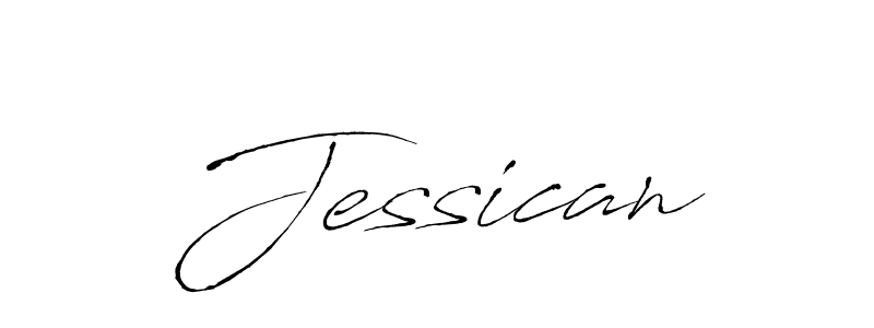 Make a beautiful signature design for name Jessican. With this signature (Antro_Vectra) style, you can create a handwritten signature for free. Jessican signature style 6 images and pictures png