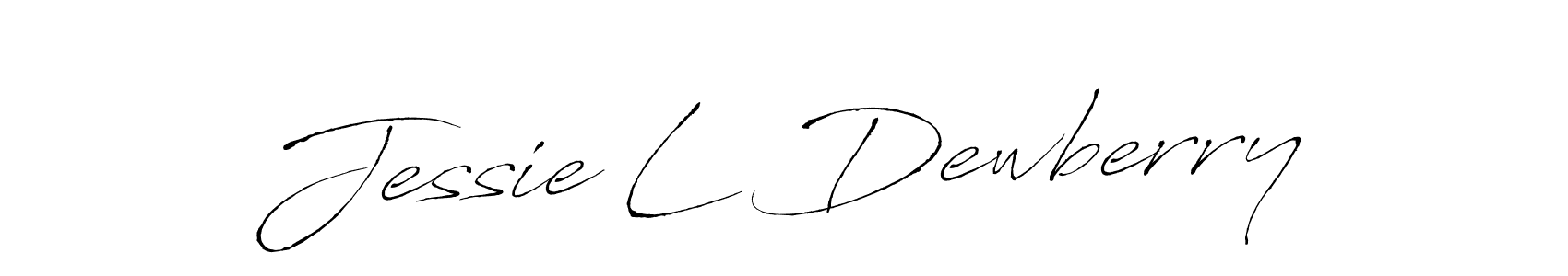 Jessie L Dewberry stylish signature style. Best Handwritten Sign (Antro_Vectra) for my name. Handwritten Signature Collection Ideas for my name Jessie L Dewberry. Jessie L Dewberry signature style 6 images and pictures png