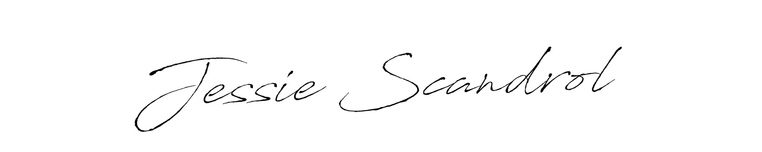 How to make Jessie Scandrol name signature. Use Antro_Vectra style for creating short signs online. This is the latest handwritten sign. Jessie Scandrol signature style 6 images and pictures png