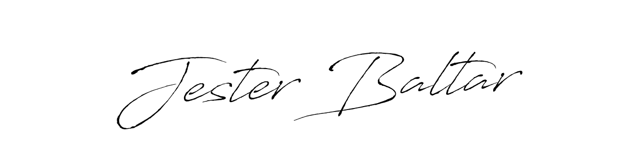 Use a signature maker to create a handwritten signature online. With this signature software, you can design (Antro_Vectra) your own signature for name Jester Baltar. Jester Baltar signature style 6 images and pictures png