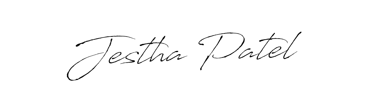 Design your own signature with our free online signature maker. With this signature software, you can create a handwritten (Antro_Vectra) signature for name Jestha Patel. Jestha Patel signature style 6 images and pictures png