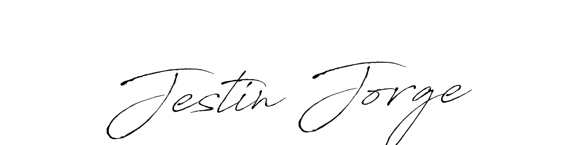 Create a beautiful signature design for name Jestin Jorge. With this signature (Antro_Vectra) fonts, you can make a handwritten signature for free. Jestin Jorge signature style 6 images and pictures png