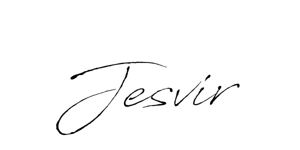 Design your own signature with our free online signature maker. With this signature software, you can create a handwritten (Antro_Vectra) signature for name Jesvir. Jesvir signature style 6 images and pictures png