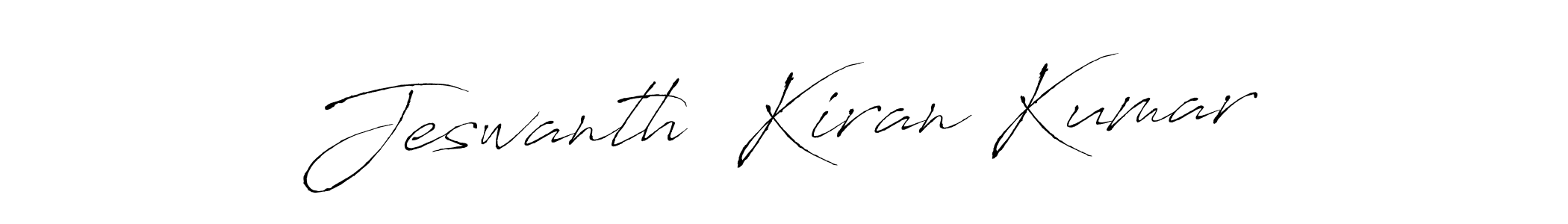 How to make Jeswanth  Kiran Kumar name signature. Use Antro_Vectra style for creating short signs online. This is the latest handwritten sign. Jeswanth  Kiran Kumar signature style 6 images and pictures png