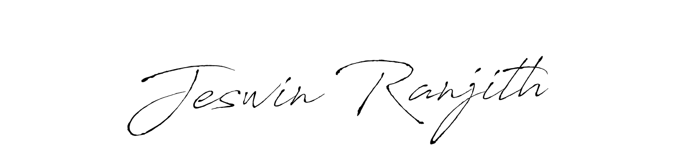 Jeswin Ranjith stylish signature style. Best Handwritten Sign (Antro_Vectra) for my name. Handwritten Signature Collection Ideas for my name Jeswin Ranjith. Jeswin Ranjith signature style 6 images and pictures png