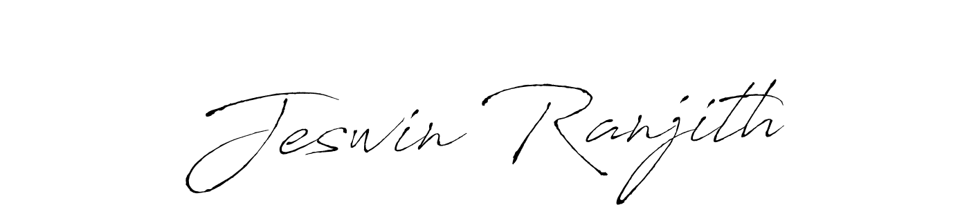 Jeswin Ranjith stylish signature style. Best Handwritten Sign (Antro_Vectra) for my name. Handwritten Signature Collection Ideas for my name Jeswin Ranjith. Jeswin Ranjith signature style 6 images and pictures png