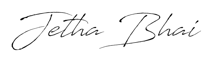 Explore multiple handwriting variations for Jetha Bhai including this stunning Antro_Vectra design. Free to use across all platforms. Jetha Bhai signature style 6 images and pictures png