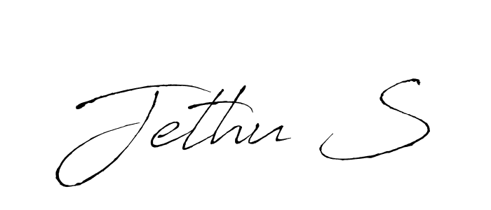 Create a beautiful signature design for name Jethu S. With this signature (Antro_Vectra) fonts, you can make a handwritten signature for free. Jethu S signature style 6 images and pictures png