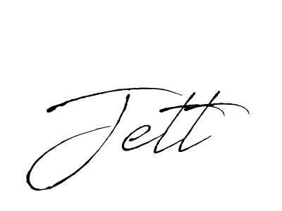 Jett stylish signature style. Best Handwritten Sign (Antro_Vectra) for my name. Handwritten Signature Collection Ideas for my name Jett. Jett signature style 6 images and pictures png