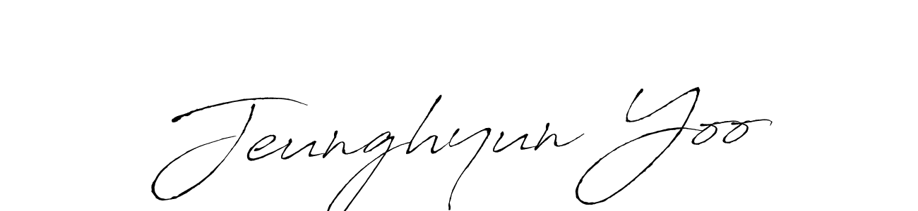 Make a beautiful signature design for name Jeunghyun Yoo. With this signature (Antro_Vectra) style, you can create a handwritten signature for free. Jeunghyun Yoo signature style 6 images and pictures png