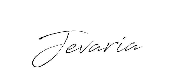 Use a signature maker to create a handwritten signature online. With this signature software, you can design (Antro_Vectra) your own signature for name Jevaria. Jevaria signature style 6 images and pictures png