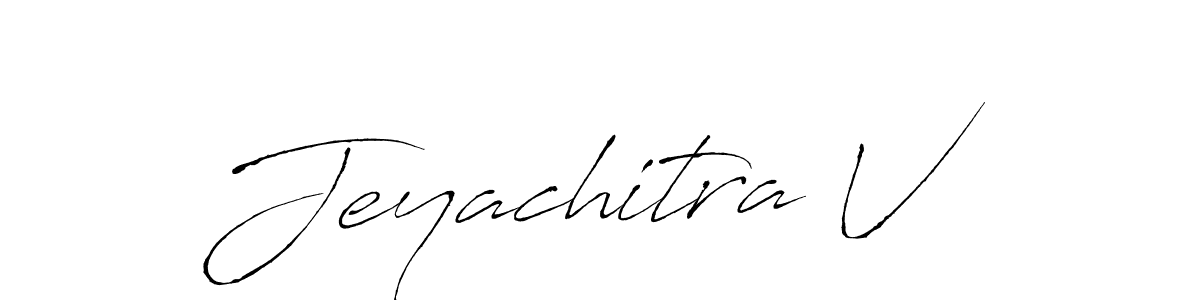 Similarly Antro_Vectra is the best handwritten signature design. Signature creator online .You can use it as an online autograph creator for name Jeyachitra V. Jeyachitra V signature style 6 images and pictures png