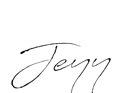 Use a signature maker to create a handwritten signature online. With this signature software, you can design (Antro_Vectra) your own signature for name Jeyy. Jeyy signature style 6 images and pictures png