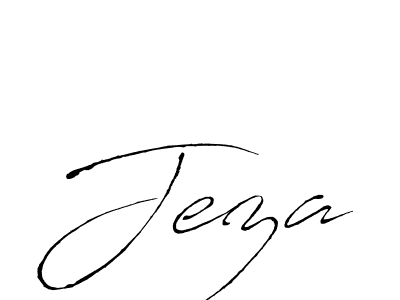 Design your own signature with our free online signature maker. With this signature software, you can create a handwritten (Antro_Vectra) signature for name Jeza. Jeza signature style 6 images and pictures png