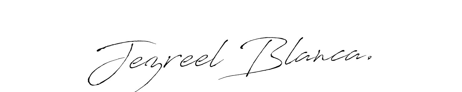 You should practise on your own different ways (Antro_Vectra) to write your name (Jezreel Blanca.) in signature. don't let someone else do it for you. Jezreel Blanca. signature style 6 images and pictures png