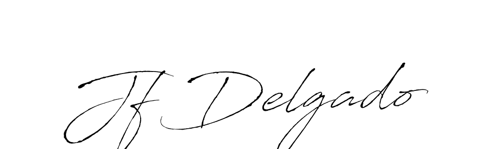 Jf Delgado stylish signature style. Best Handwritten Sign (Antro_Vectra) for my name. Handwritten Signature Collection Ideas for my name Jf Delgado. Jf Delgado signature style 6 images and pictures png