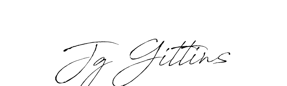 Jg Gittins stylish signature style. Best Handwritten Sign (Antro_Vectra) for my name. Handwritten Signature Collection Ideas for my name Jg Gittins. Jg Gittins signature style 6 images and pictures png