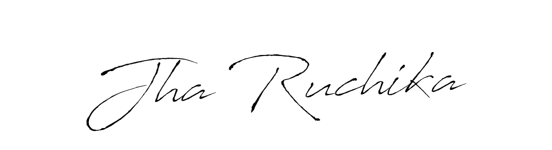 Also You can easily find your signature by using the search form. We will create Jha Ruchika name handwritten signature images for you free of cost using Antro_Vectra sign style. Jha Ruchika signature style 6 images and pictures png