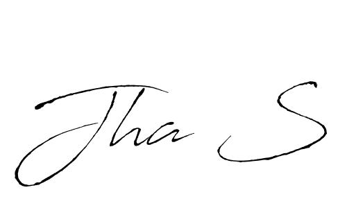Use a signature maker to create a handwritten signature online. With this signature software, you can design (Antro_Vectra) your own signature for name Jha S. Jha S signature style 6 images and pictures png