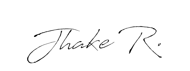 This is the best signature style for the Jhake R. name. Also you like these signature font (Antro_Vectra). Mix name signature. Jhake R. signature style 6 images and pictures png