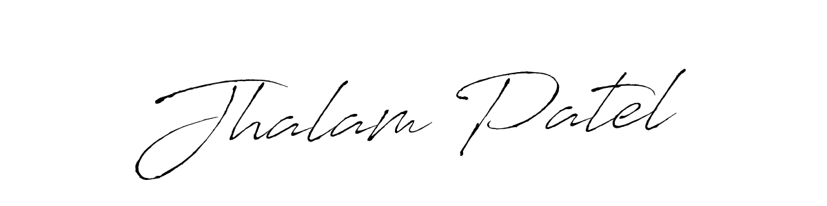 Make a beautiful signature design for name Jhalam Patel. With this signature (Antro_Vectra) style, you can create a handwritten signature for free. Jhalam Patel signature style 6 images and pictures png