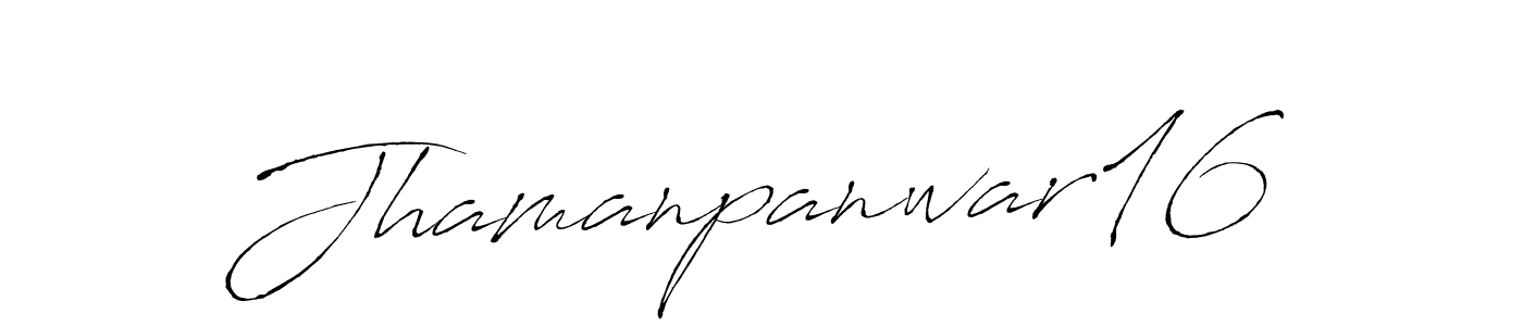 It looks lik you need a new signature style for name Jhamanpanwar16. Design unique handwritten (Antro_Vectra) signature with our free signature maker in just a few clicks. Jhamanpanwar16 signature style 6 images and pictures png