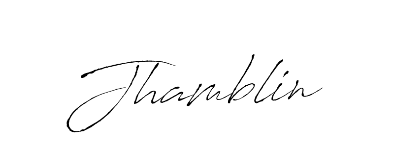 Design your own signature with our free online signature maker. With this signature software, you can create a handwritten (Antro_Vectra) signature for name Jhamblin. Jhamblin signature style 6 images and pictures png