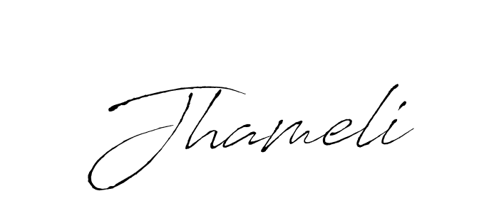 Use a signature maker to create a handwritten signature online. With this signature software, you can design (Antro_Vectra) your own signature for name Jhameli. Jhameli signature style 6 images and pictures png