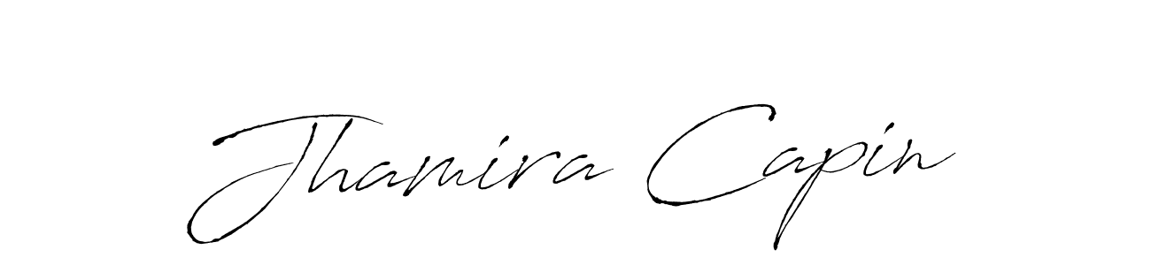 Jhamira Capin stylish signature style. Best Handwritten Sign (Antro_Vectra) for my name. Handwritten Signature Collection Ideas for my name Jhamira Capin. Jhamira Capin signature style 6 images and pictures png