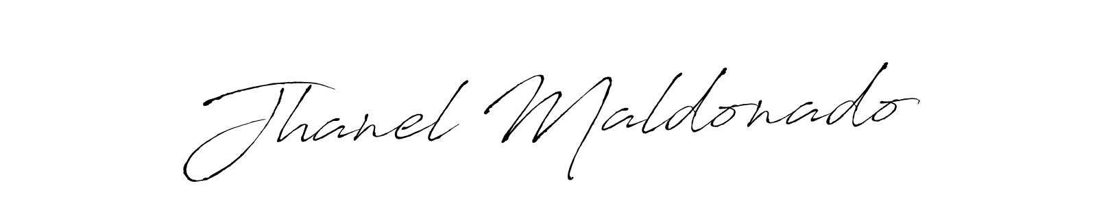 How to make Jhanel Maldonado name signature. Use Antro_Vectra style for creating short signs online. This is the latest handwritten sign. Jhanel Maldonado signature style 6 images and pictures png