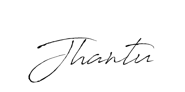Make a beautiful signature design for name Jhantu. With this signature (Antro_Vectra) style, you can create a handwritten signature for free. Jhantu signature style 6 images and pictures png