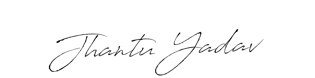 How to make Jhantu Yadav name signature. Use Antro_Vectra style for creating short signs online. This is the latest handwritten sign. Jhantu Yadav signature style 6 images and pictures png