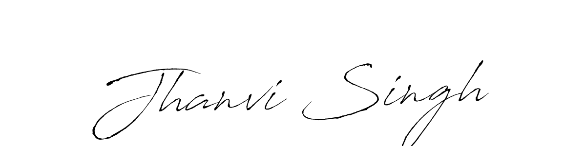 Create a beautiful signature design for name Jhanvi Singh. With this signature (Antro_Vectra) fonts, you can make a handwritten signature for free. Jhanvi Singh signature style 6 images and pictures png