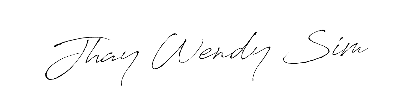 Jhay Wendy Sim stylish signature style. Best Handwritten Sign (Antro_Vectra) for my name. Handwritten Signature Collection Ideas for my name Jhay Wendy Sim. Jhay Wendy Sim signature style 6 images and pictures png