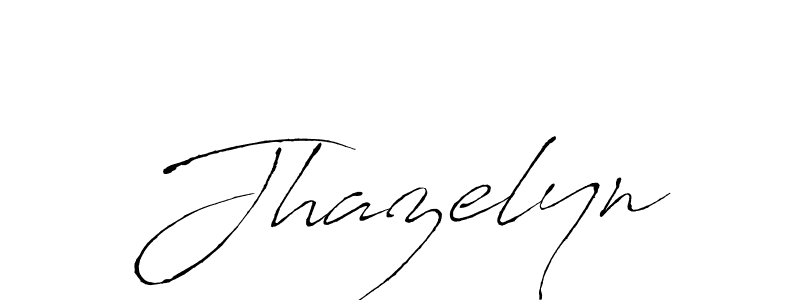 Make a beautiful signature design for name Jhazelyn. With this signature (Antro_Vectra) style, you can create a handwritten signature for free. Jhazelyn signature style 6 images and pictures png